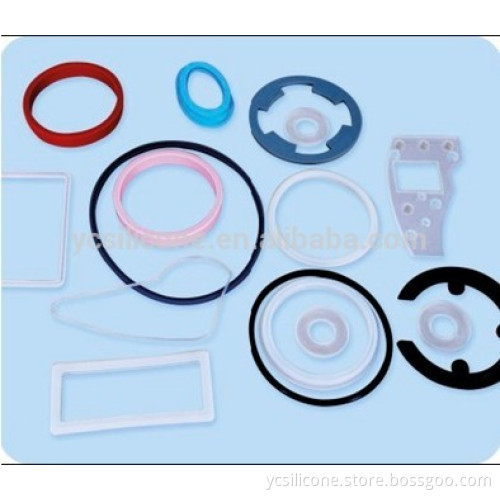 Silicone rubber gasket for glass